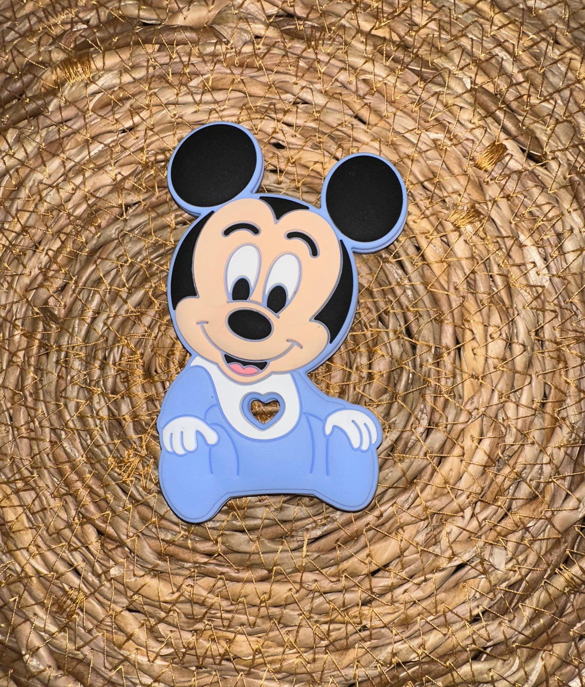 Mordedor Mickey Azul para Bebé - Silicona Segura y Libre de BPA