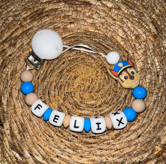 Chupetero Personalizado La Patrulla Canina para Bebé – Silicona Segura y Libre de BPA