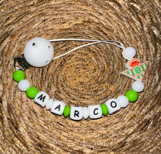 Chupetero Personalizado Betis para Bebé – Silicona Segura y Libre de BPA