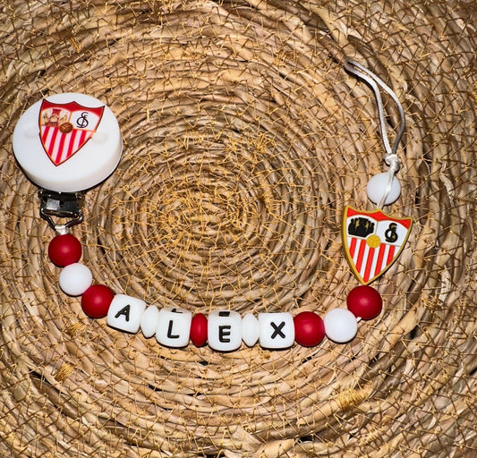Chupetero Personalizado con Pinza Sevilla para Bebé – Silicona Segura y Libre de BPA
