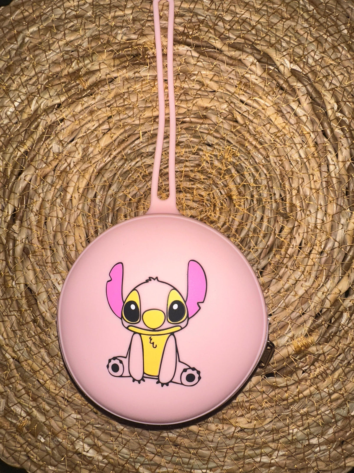 Portachupetes Stich Rosa para Bebé - Silicona Segura y Libre de BPA