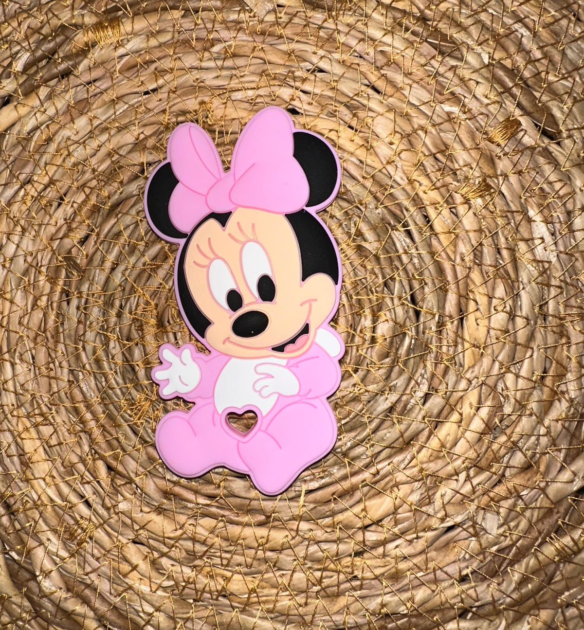 Mordedor Minnie Rosa para Bebé - Silicona Segura y Libre de BPA