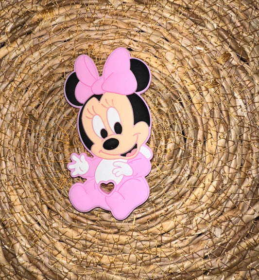 Mordedor Minnie Rosa para Bebé - Silicona Segura y Libre de BPA
