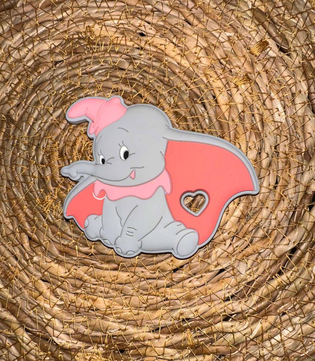 Mordedor Dumbo Rosa para Bebé - Silicona Segura y Libre de BPA