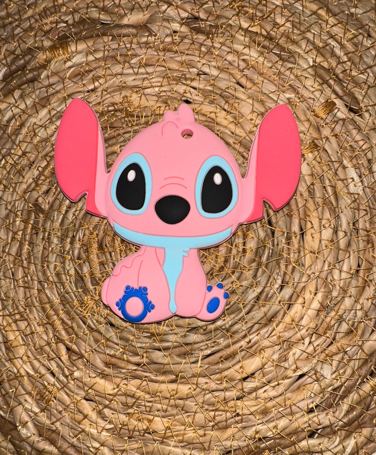Mordedor Stich Rosa para Bebé - Silicona Segura y Libre de BPA