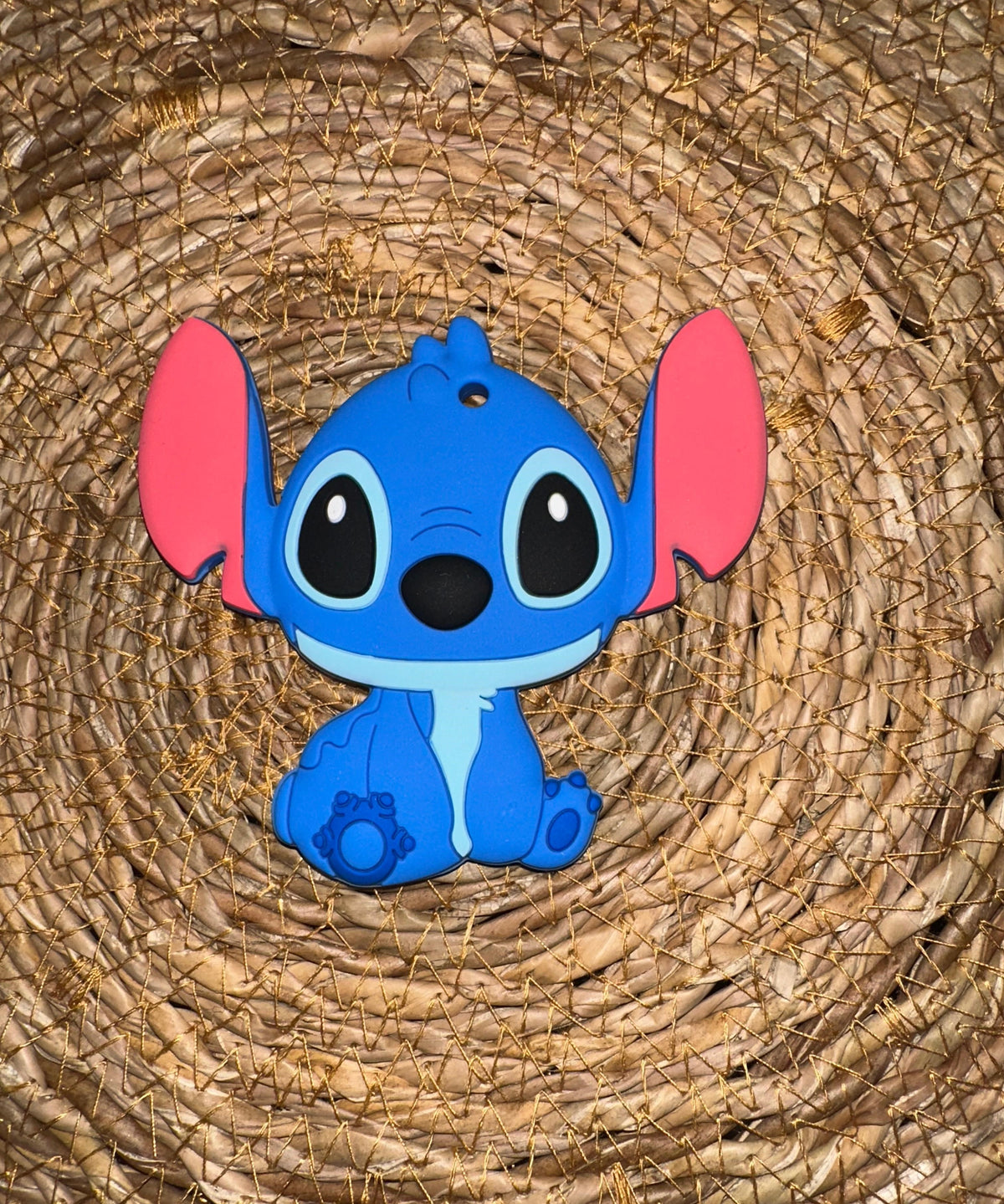 Mordedor Stich Azul para Bebé - Silicona Segura y Libre de BPA