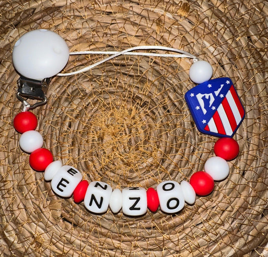 Chupetero Personalizado Atlético de Madrid para Bebé – Silicona Segura y Libre de BPA